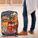 Cute Owl Luggage Cover interestprint