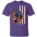 Dachshund American Flag - Independence Day T-shirt Dog T-shirt CustomCat
