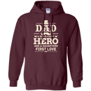 Dad A Son's First Hero A Daughter 's First Love Tshirt for Father's Day CustomCat