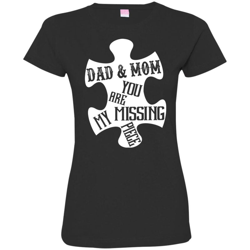 Dad and Mom You Are My Missing Piece T-shirts CustomCat