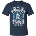 Dad and Son Heart To Heart T-shirts CustomCat