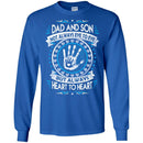 Dad and Son Heart To Heart T-shirts CustomCat