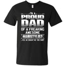 DAD Of Awesom Hairstylist He Bought Me T-shirt CustomCat
