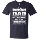 DAD Of Awesom Hairstylist He Bought Me T-shirt CustomCat