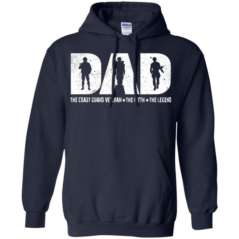 DAD The Coast Guard The Myth The Legend Veterans T-shirts & Hoodie for Veteran's Day CustomCat