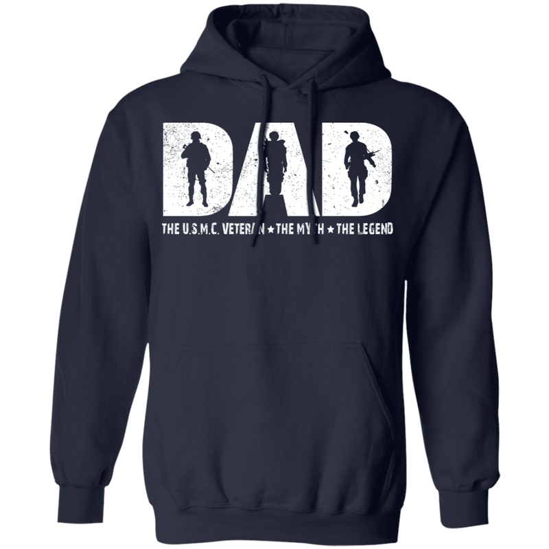 Dad The USMC Veteran - The Myth - The Legend T-Shirt CustomCat