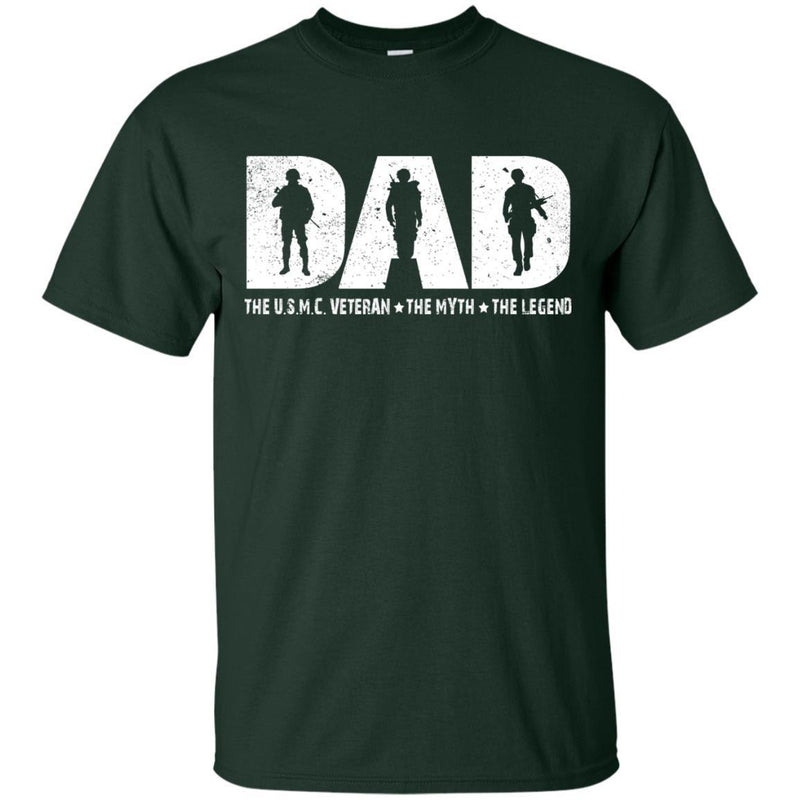 DAD The USMC Veteran The Myth The Legend Veterans T-shirts & Hoodie for Veteran's Day CustomCat