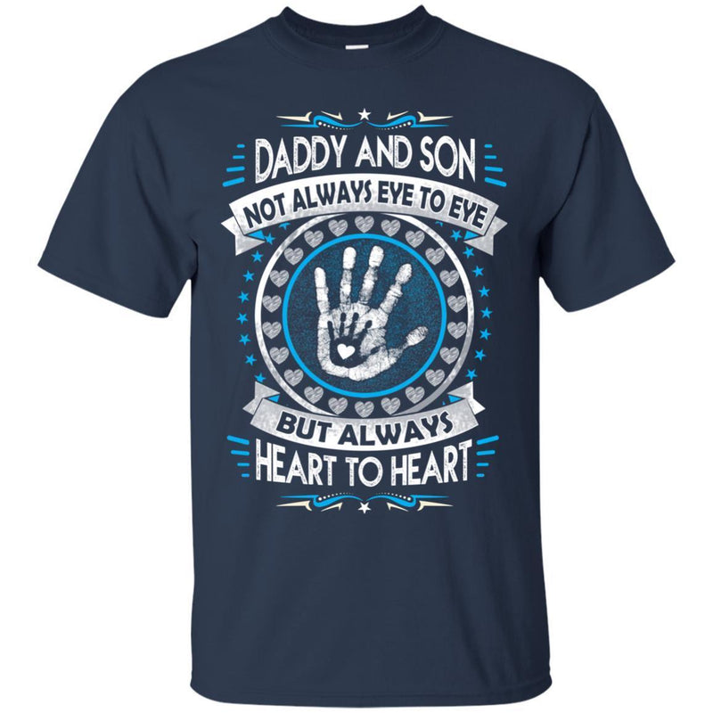 Daddy And Son Heart To Heart T-shirts CustomCat