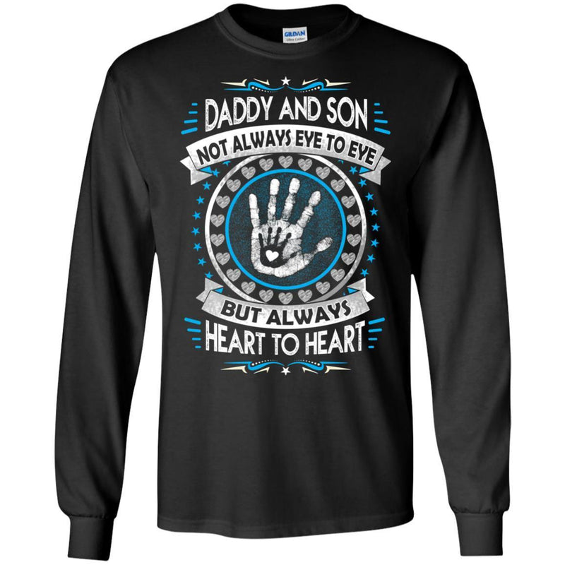 Daddy And Son Heart To Heart T-shirts CustomCat