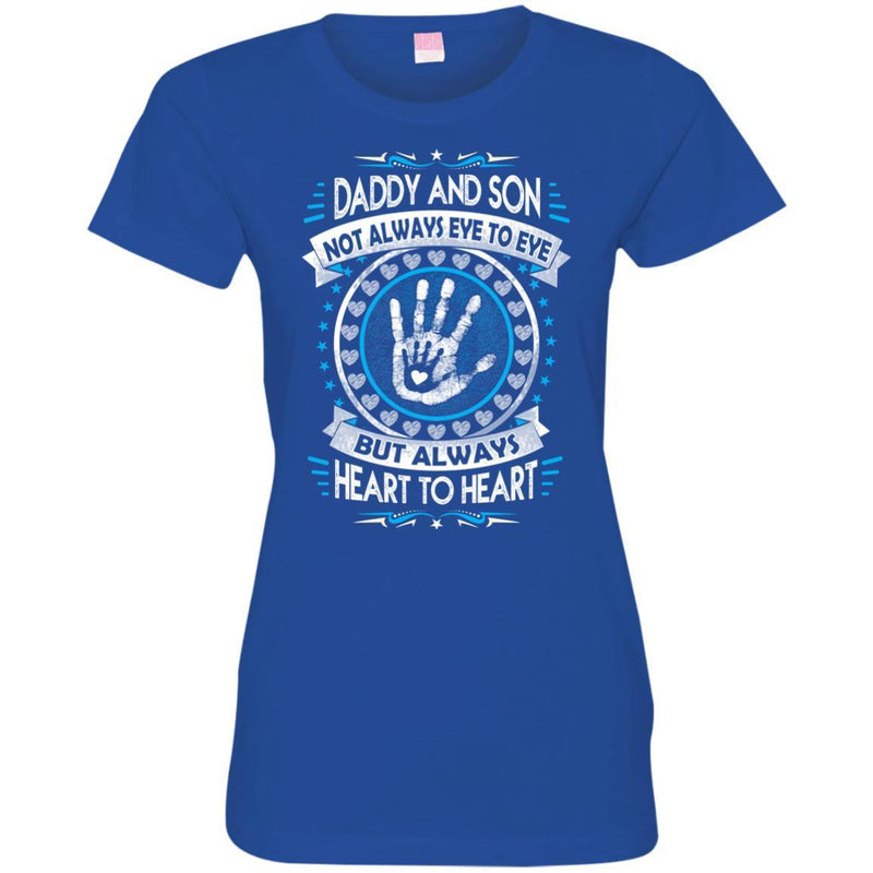 Daddy And Son Heart To Heart T-shirts CustomCat