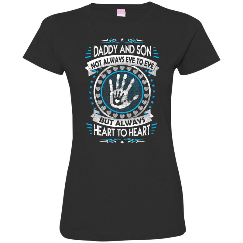 Daddy And Son Heart To Heart T-shirts CustomCat