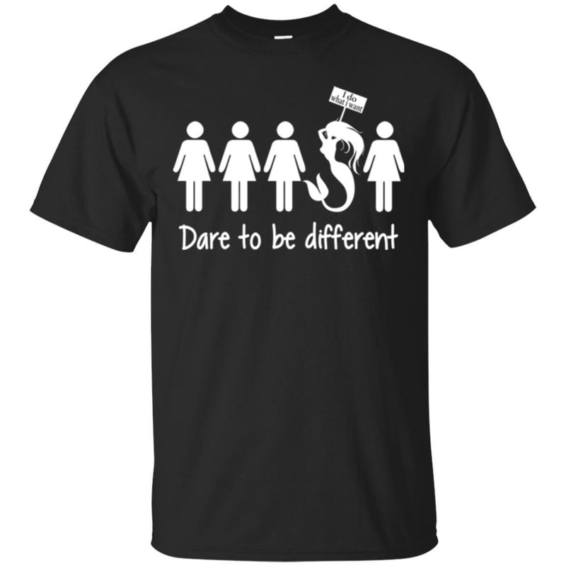 Dare To Be Different Mermaid Girl T Shirt CustomCat