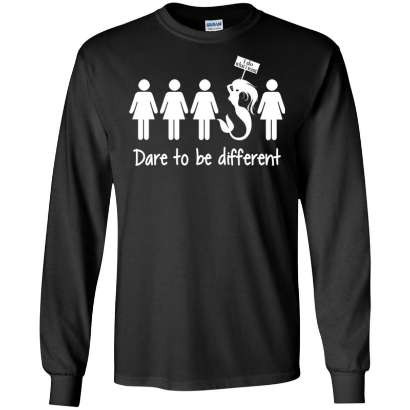 Dare To Be Different Mermaid Girl T Shirt CustomCat