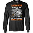DEATH SMILES AT ALL OF US ONLY THE NAVY VETERAN SMILE BACK HALLOWEEN T SHIRT VETERANS' DAY TEES CustomCat