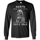 DEATH SMILES AT ALL OF US ONLY THE NAVY VETERAN SMILE BACK T SHIRT VETERANS' DAY TEES CustomCat