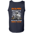 Death Smiles At All Of Us Only The Usmc Veteran Smile Back Halloween T-Shirt Veterans' Day CustomCat