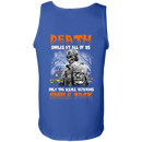 Death Smiles At All Of Us Only The Usmc Veteran Smile Back Halloween T-Shirt Veterans' Day CustomCat