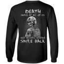 Death Smiles At All Of Us Only The Usmc Veteran Smile Back T-Shirt Veterans' Day CustomCat