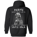 Death Smiles At All Of Us Only The Usmc Veteran Smile Back T-Shirt Veterans' Day CustomCat