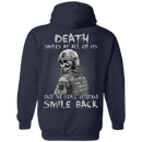 Death Smiles At All Of Us Only The Usmc Veteran Smile Back T-Shirt Veterans' Day CustomCat