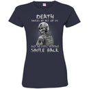DEATH SMILES AT ALL OF US ONLY THE USMC VETERAN SMILE BACK T SHIRT VETERANS' DAY TEES CustomCat
