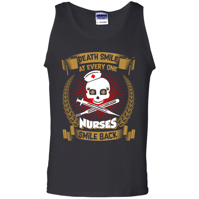 Death Smiles At Every One Nurses Smile Back Tshirt For Nurses CustomCat