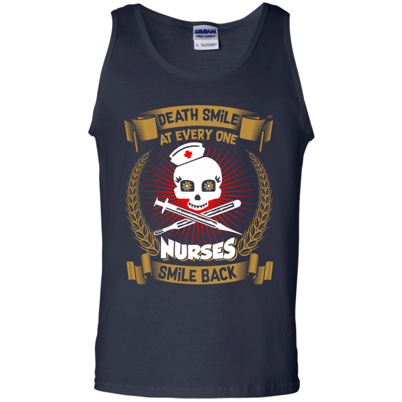 Death Smiles At Every One Nurses Smile Back Tshirt For Nurses CustomCat