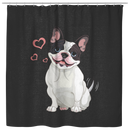 Dog Shower Curtain Adorable Bulldog For Bathroom Decor