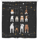 Dog Shower Curtain Cute Dog Butt For Bathroom Decor