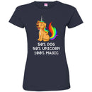 Dog T-Shirt 50% Dog 50% Unicorn 100% Magic Rainbow Doodle Funny Graphic Dog Gift Tee Shirt CustomCat