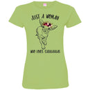 Dog T-Shirt Just A Woman Who Loves Chihuahuas Funny Cute Pet Owner Rescue Gift Shirts CustomCat