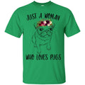 Dog T-Shirt Just A Woman Who Loves Puss Funny Cute Pet Owner Rescue Gift Shirts CustomCat