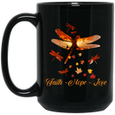 Dragonflies Coffee Mug Halloween Faith Hope Love Dragonfly 11oz - 15oz Black Mug CustomCat