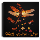 Dragonfly Canvas - Halloween Faith Hope Love Dragonfly Canvas Wall Art Decor Dragonfly - CANSQ75 - CustomCat