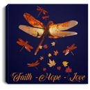 Dragonfly Canvas - Halloween Faith Hope Love Dragonfly Canvas Wall Art Decor Dragonfly - CANSQ75 - CustomCat