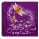Dragonfly Canvas - I Love You With Every Heartbeat And Miss You With Every Breath Canvas Wall Art Decor Dragonfly - CANSQ75 - CustomCat