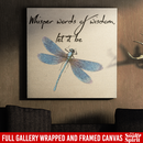 Dragonfly Canvas - Whisper Words Of Wisdom Let It Be Dragonfly Canvas Wall Art Decor Dragonfly - CANSQ75 - CustomCat