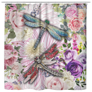 Dragonfly Shower Curtains Beautiful Dragonfly Flower Bathroom Decor