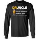 Druncle Born To Drink Beer Forced To Work CustomCat
