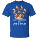 Easily Distracted By Cats And Books T-Shirt CustomCat