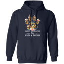 Easily Distracted By Cats And Books T-Shirt CustomCat