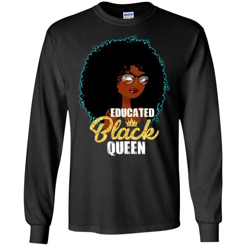 Educated Black Queen T-shirts for Melanin Girls CustomCat