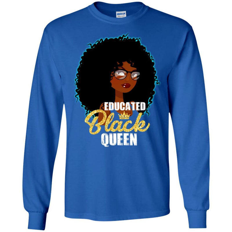 Educated Black Queen T-shirts for Melanin Girls CustomCat