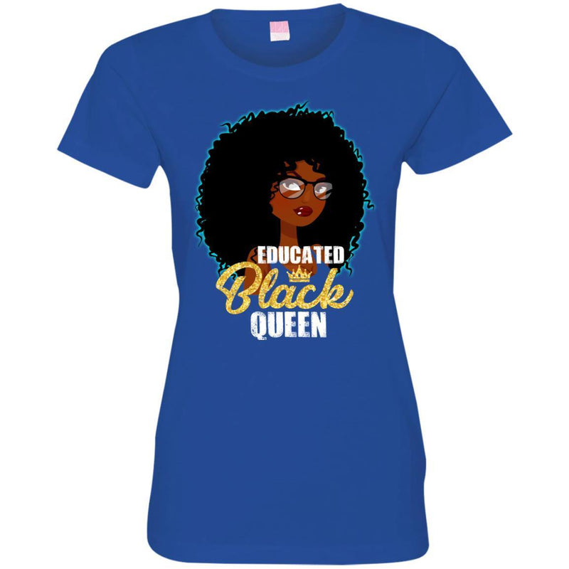 Educated Black Queen T-shirts for Melanin Girls CustomCat