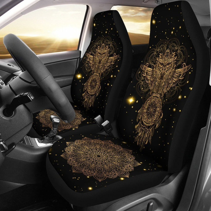 Elegant Power Of Owl With Dreamcatcher Car Seat Covers ( Set Of 2 )