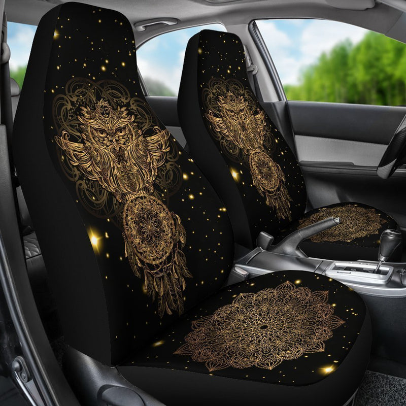 Elegant Power Of Owl With Dreamcatcher Car Seat Covers ( Set Of 2 )