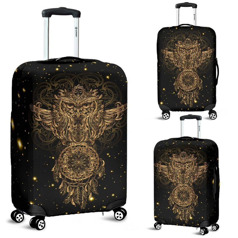 Elegant Power Of Native American Owl With Dreamcatcher Luggage Cover interestprint