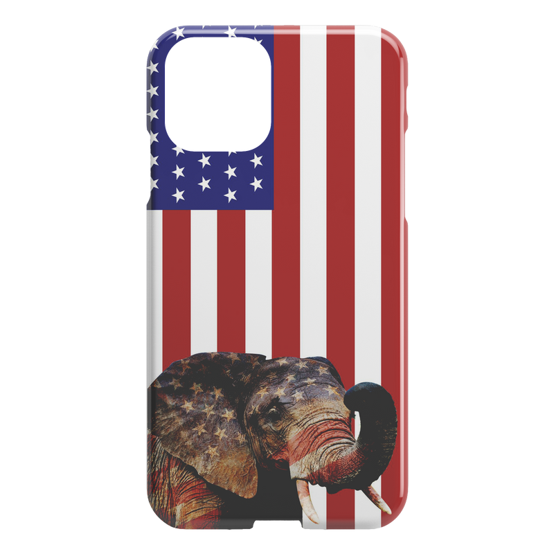 Elephant American Flag iPhone Case teelaunch