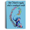 Elephant Canvas - And I Think To Myself What A Wonderful World Elephant Canvas Wall Art Decor