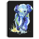 Elephant Canvas - Baby Elephant Walking On Water Cute Elephant Walk Canvas Wall Art Decor